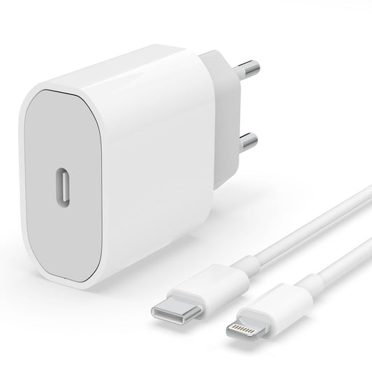 20W USB C Fast Charger with USB C to Lightning Cable 1M